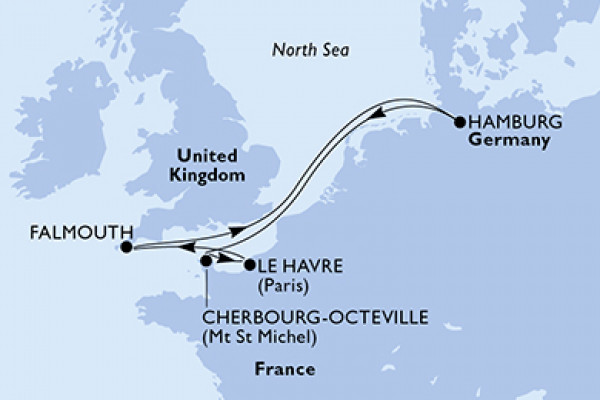 7 Night Northern Europe Cruise On MSC Preziosa Departing From Le Havre