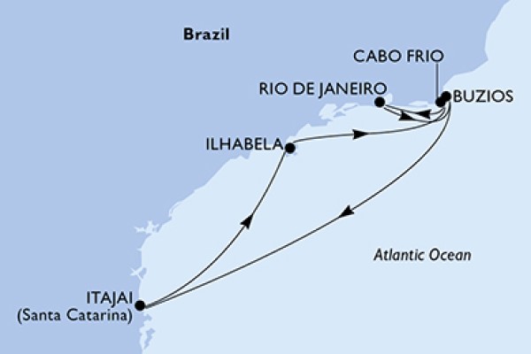 7 Night South America Cruise On MSC Armonia Departing From Itajai