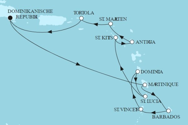 14 Night Caribbean Cruise On Mein Schiff 2 Departing From La Romana