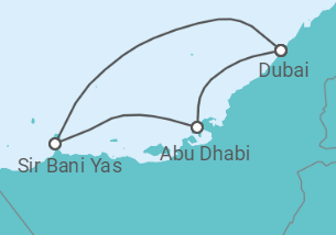 3 Night Middle East Cruise On MSC World Europa Departing From Dubai itinerary map
