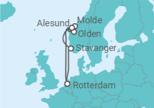 7 Night Norwegian Fjords Cruise On Celebrity Silhouette Departing From Rotterdam itinerary map