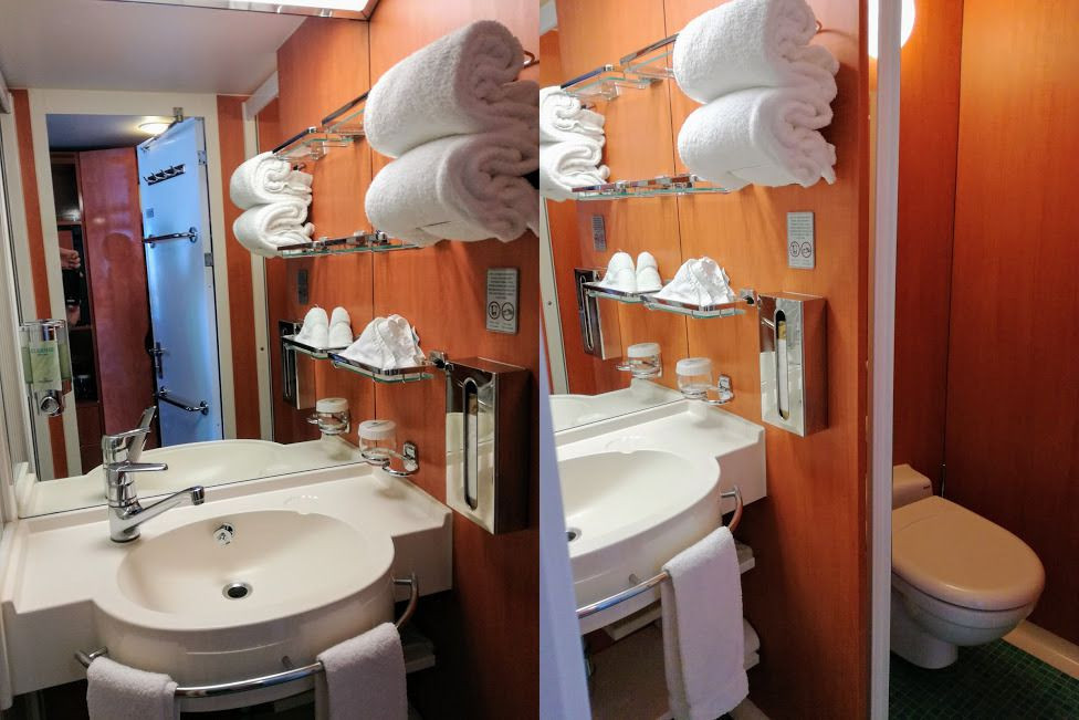 Bathroom on one of the Norwegian Cruise Line ships