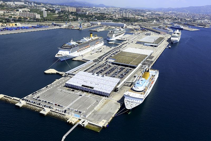 Marseille cruise terminal - view from a height