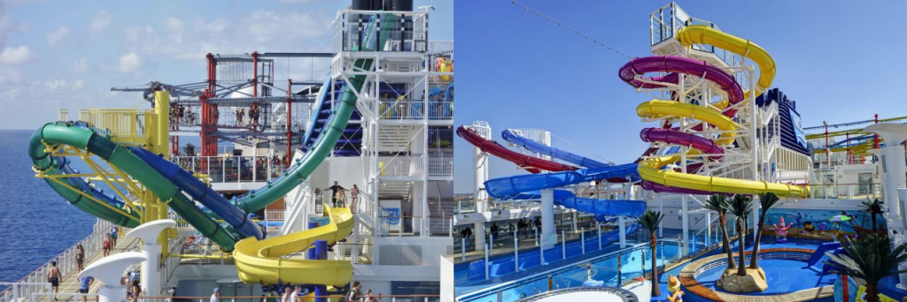 Water park on the Norwegian Escape and Norwegian Breakaway cruise ships