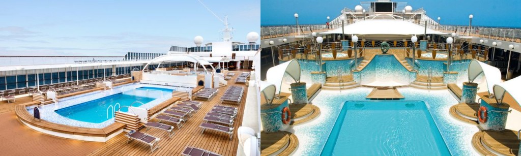 Swimming pools on MSC Armonia and MSC Musica cruise ships<