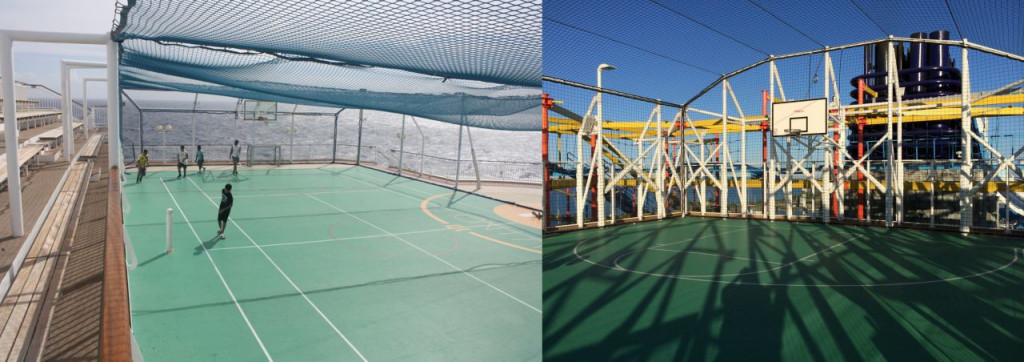 Sports court on the Norwegian Pearl and Norwegian Breakaway cruise ships