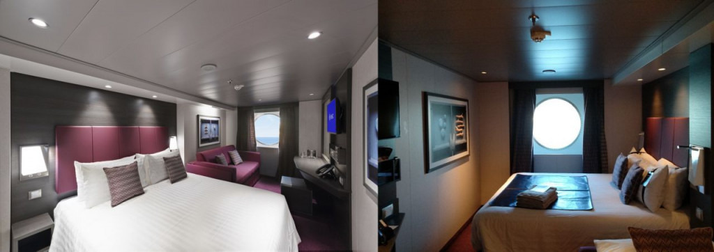 Oceanview cabin on the MSC Meraviglia cruise ship