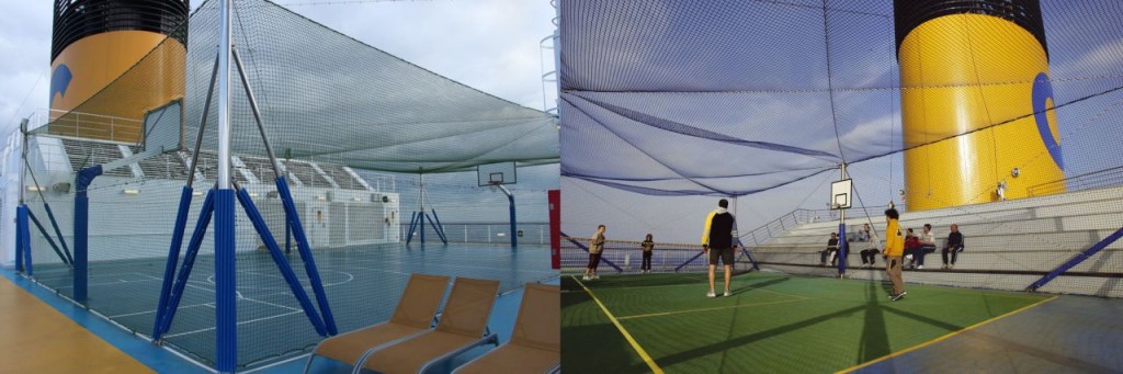 Sports court at Costa Diadema and Costa Magica