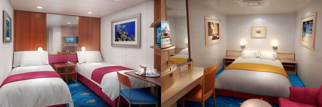 Interior cabin on the Norwegian Jewel and Norwegian Sky cruise ships