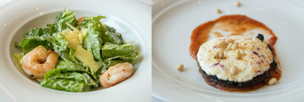 Examples of the dishes served at the main restaurant