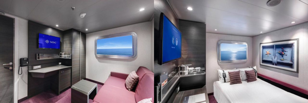 Single interior cabins on MSC Meraviglia